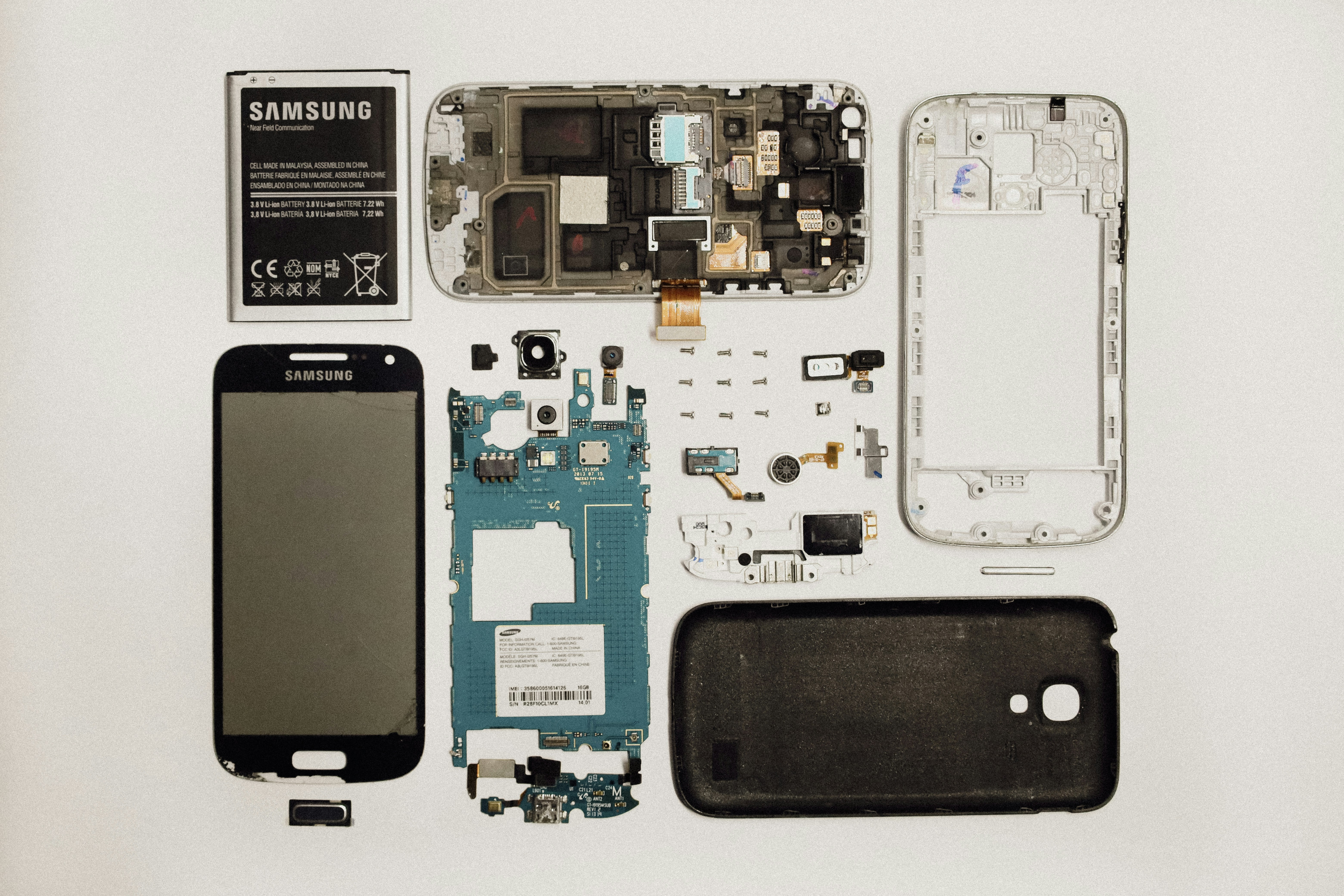 Disassembled phone